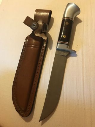 Vintage Western W36 Fixed Blade Knife Usa W/ Sheath W - 36