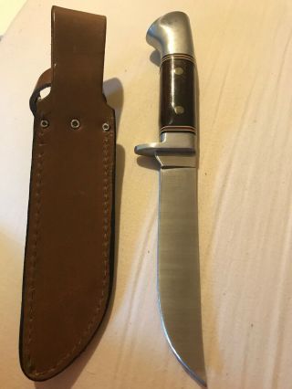 Vintage Western W36 Fixed Blade Knife USA W/ Sheath W - 36 2