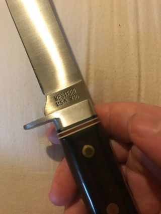Vintage Western W36 Fixed Blade Knife USA W/ Sheath W - 36 5