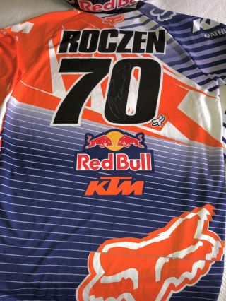 Ken Roczen Autographed Red Bull jersey KTM authentic rare MX SX motocross gear 3