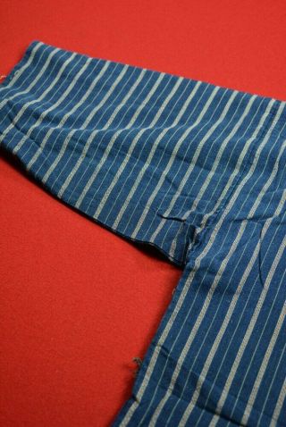 VT41/310 Vintage Japanese Kimono Cotton Antique Boro NORAGI Indigo Blue SHIMA 5