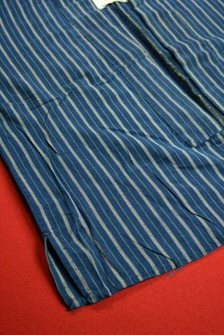 VT41/310 Vintage Japanese Kimono Cotton Antique Boro NORAGI Indigo Blue SHIMA 8