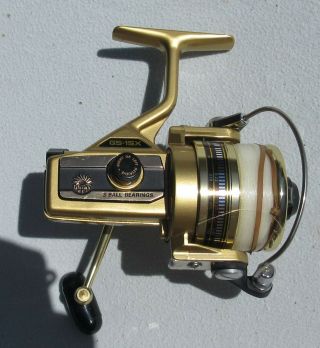 Vintage NOS Daiwa GS - 15X Gold 3 Ball Bearing Spinning Fishing Reel Bass Trout 3