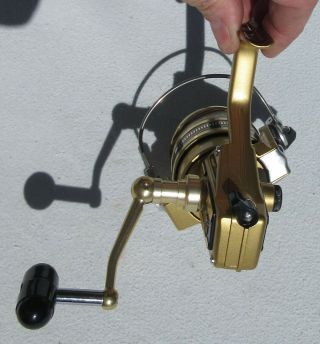 Vintage NOS Daiwa GS - 15X Gold 3 Ball Bearing Spinning Fishing Reel Bass Trout 6