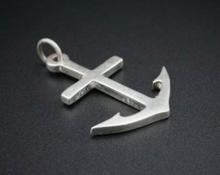 Rare James Avery Sterling Silver Mariner Cross Anchor Pendant 1.  5 " Ps1352