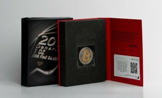 1 Oz 999 Silver 2017 Denarium Bitcoin 1 Of 100 Made Rare Coin Is In
