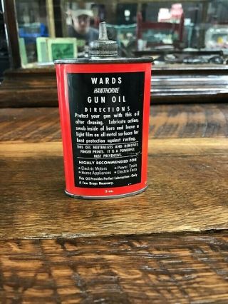 Vintage Wards HAWTHORNE Lead Top Handy Gun Reel Oiler Oil Tin Can - - Empty 2
