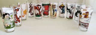 Vintage Looney Tunes Glasses 11 Characters Pepsi From 