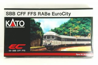N - Scale Kato K11401 Sbb Cff Ffs Rabe " Eurocity " 6 - Tlg.  Set Very Rare