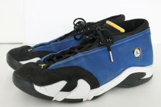 Vintage 1999 Og Nike Air Jordan Xiv 14 Laney Royal Blue Blk White Sz 13