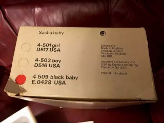 AA Vintage Black Sasha 11” Doll England w/ Box 509 4