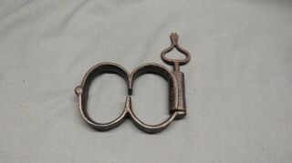 Antique/ Vintage Hiatt Handcuffs With Key