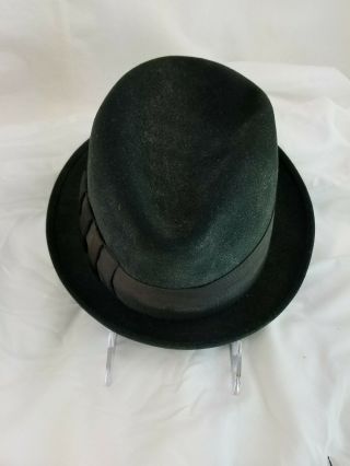 Vintage Stetson Hat Royal De Luxe Hunter Green 6 7/8 Fedora