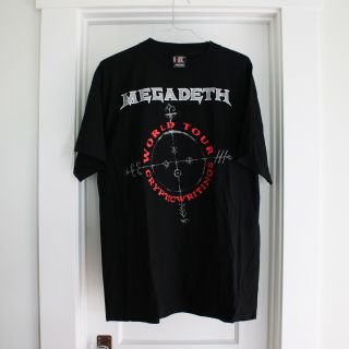 Vtg 1997 Megadeth Cryptic Writings Tour T - Shirt 90s Band Metallica Deadstock
