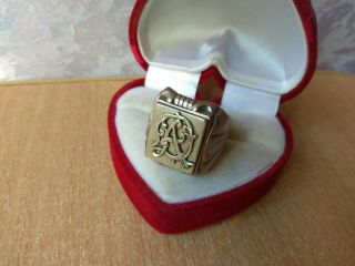 Ring Metal Old Ring Signet Vintage Antique Size 10 Jewelry