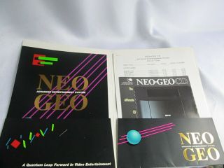 Rare Snk Neo - Geo Aes And Neo - Geo Cd Information Packet