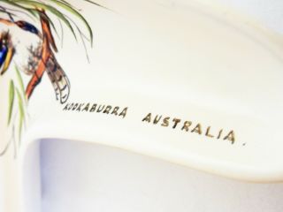 Vintage Retro Diana Pottery Kookaburra Australia Boomerang Dish Bowl Plate 2