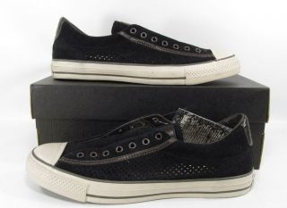Converse By John Varvatos Vintage Slip On Sneaker Perforated Suede Black 156710c