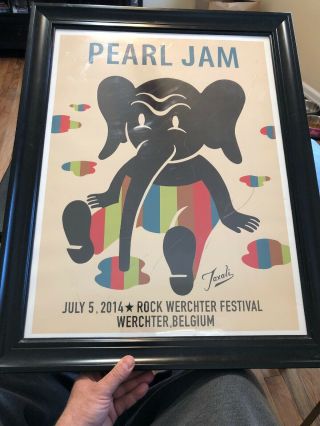 Pearl Jam Werchter Belgium Festival Gary Taxali Concert Poster Rare