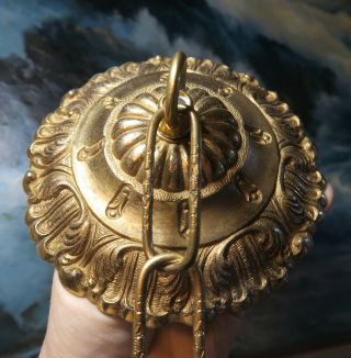 Vintage Brass Bronze Ceiling Cap Canopy Chain Lamp Chandelier Part Spain