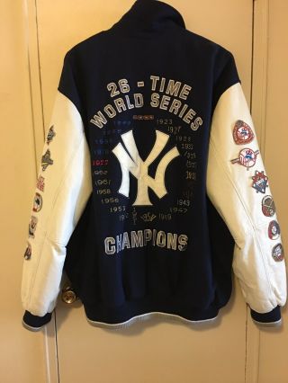 Authentic Classic Vintage 90s York Yankee 26 Time Champion Team Jacket Mlb