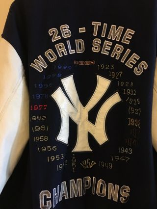 Authentic Classic Vintage 90s York Yankee 26 Time Champion Team Jacket MLB 2