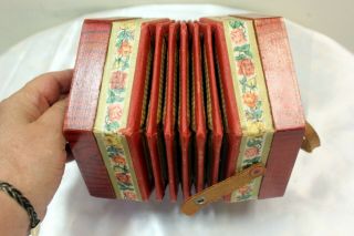 Vintage Scholer 502 20 Button Concertina Made in East Germany 3