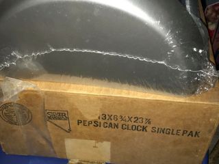 VINTAGE PEPSI CAN WALL CLOCK FACTORY WITH BOX & PAPERS NOS RARE 4