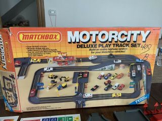 Vintage Matchbox Motorcity Deluxe Play Track Set Year 1987 INCREDIBLE 6