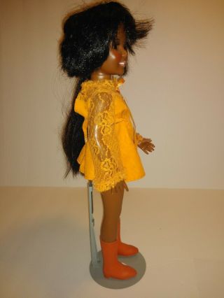 Vintage African American Crissy Doll 1968 1969 Black Hair Brown Sleep Eyes 18 