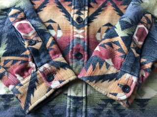 Vtg Polo Ralph Lauren Aztec Heavy Thick Cotton Flannel Shirt Mens L Indian 3