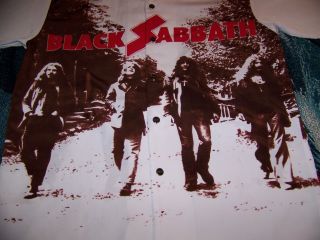Vintage BLACK SABBATH PAST LIVES LP Dragonfly Button Shirt Sz M OZZY OSBOURNE 2