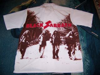 Vintage BLACK SABBATH PAST LIVES LP Dragonfly Button Shirt Sz M OZZY OSBOURNE 7