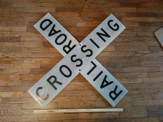 Vintage Railroad Crossing Sign - Large 4 Foot X 9 Inch