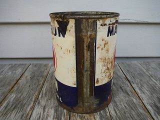 VINTAGE 1 QUART MARATHON PENN MOTOR OIL CAN METAL RARE HARD TO FIND 2