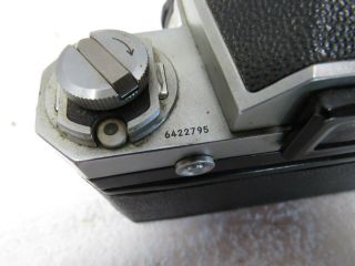 Nikon F 35mm FILM SLR camera w/ RARE F Series Nikkor - S 1:2 f=5cm Lens 4