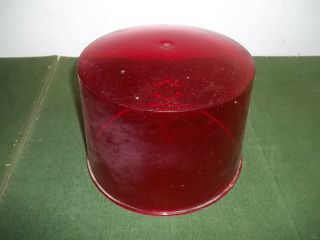 Vintage Grote 32 8” Red Beacon Light Plastic Emergency Gumball Lens Police Fire