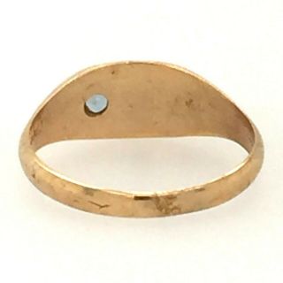 10K Yellow Gold Blue Gemstone Starburst Design Ring 1.  78 Grams Size 6 NOS 417 5