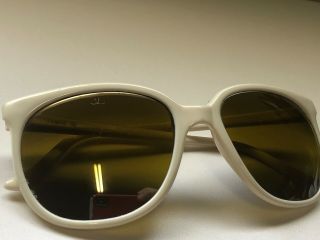 Vtg Vuarnet Sunglasses White /yellow Gradient Glass Lens Skiing Driving Glacier