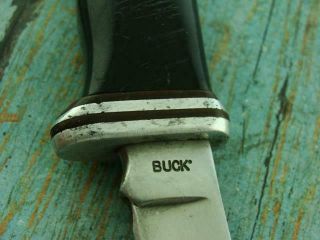 RARE VINTAGE ONE 1 LINE BUCK 105 PATHFINDER FIXED BLADE KNIFE HUNTING USA KNIVES 2