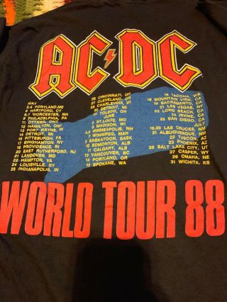 Vintage 1988 AC/DC Heat Seeker World Tour Shirt XL Large Angus Young 5