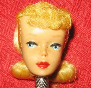 Vintage No Body Topknot Blonde Ponytail Barbie Head