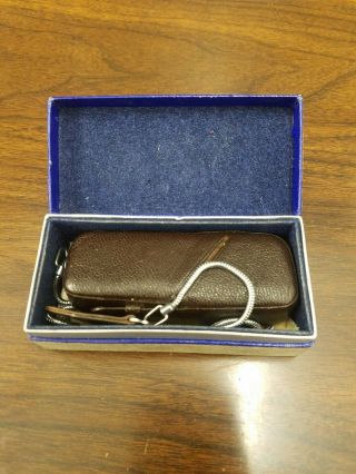 VINTAGE MINOX WETZLAR SUBMINIATURE SPY CAMERA / with leather case / not 3