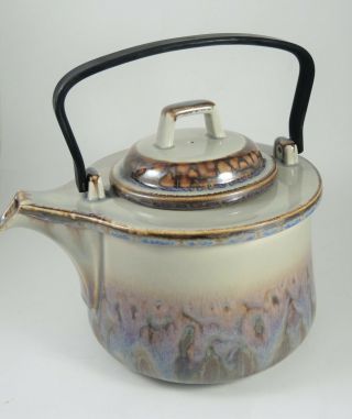 Vintage Danish Modern Stoneware /Pottery Teapot by Bing & Grondahl Mexico 6 cup 5