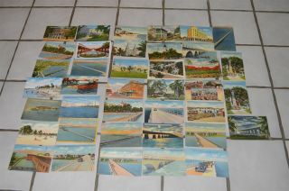39 Different Vintage Key West Florida Linen Postcards