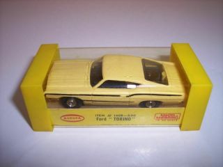 Vintage 1960s Aurora Thunderjet 1408 " Yellow " Ford Torino T - Jet Ho Slot Car