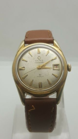 Vintage Olma Caravelle 41 Jewels Automatic Watch