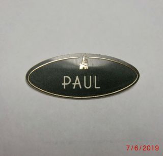 Vintage Disneyland Name Badge From 1967 - 1971 Era - Cast Member Name Is Paul