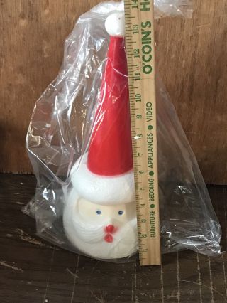 Vintage Union Products Christmas Santa Head Blow Mold Light - Up 4