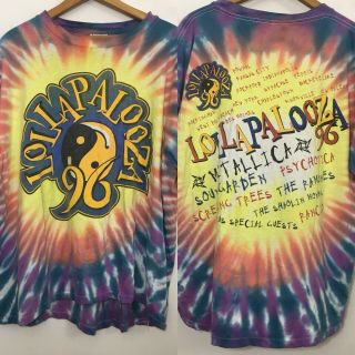 Vintage Lollapalooza Yin Yang Tie Dye Heavy Metal Band Concert T - Shirt Sz Xl